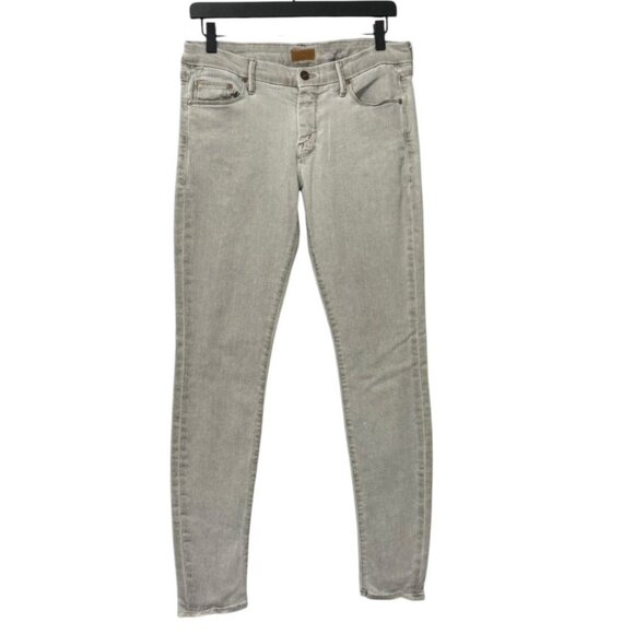 Mother The Looker Low Rise Pop! Jeans in Driftwood Light Brown Skinny Size 31 - Picture 1 of 13